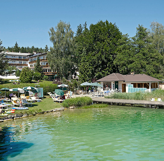 Das 4* Hotel Birkenhof mit eigenem Steg am Klopeiner See