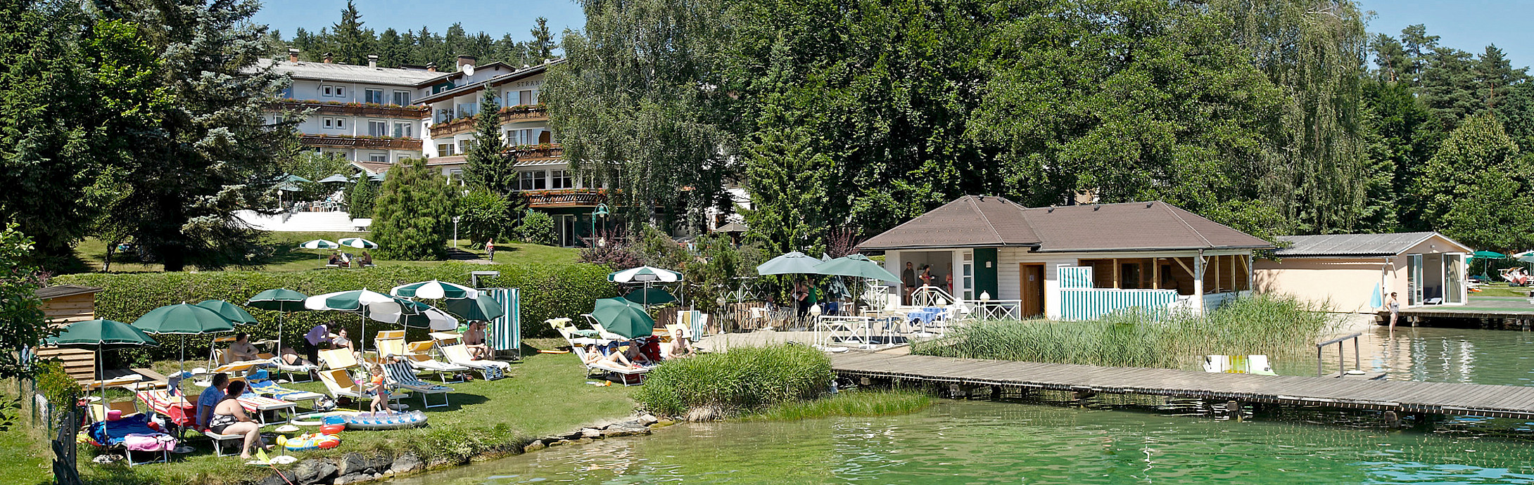 Das 4* Hotel Birkenhof mit eigenem Steg am Klopeiner See