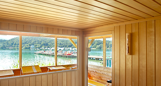 Seensauna des 4* Hotels Birkenhof in Kärnten