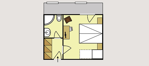 Doppelzimmer mit Balkon zur Seeseite